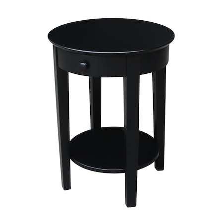 International Concepts Phillips Accent Table with Drawer, Black OT46-2128